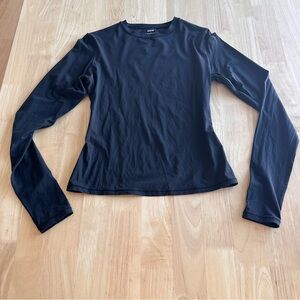 Skims Black Long Sleeve Stretchy Top